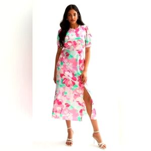 New Look (UK) Women's NWT Multi Colored Floral Dress.  Size US 6. UK 10.